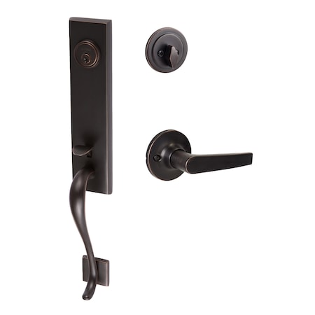 Sure-Loc Hardware Sure-Loc Hardware Solitude Handleset, Cedar Handleset Trim, Vintage Bronze SL507-CD 11P